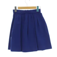 アプワイザーリッシェ Apuweiser-riche スカート ミニ丈  XS 青 ブルー ツイストデザイン タック  /LP ■GY60