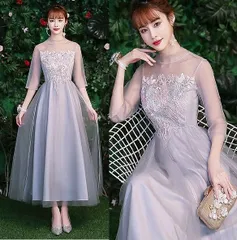 送料無料 未使用 発表会 舞台衣装 イベント パーティ ドレス M 9号 (OPN2431)