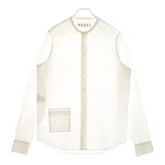 MARNI (マルニ) L/S Coller Less Shirt カラーレス 長袖シャツ ホワイト JUMU0010QWのサムネイル