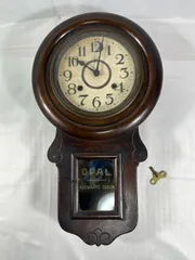 ジャンク品　TAKANO CLOCK MANUFACTORY　OPAL ACCURATE CLOCK ゼンマイ　振り子　掛時計　時計　掛け時計　柱時計　振り子　インテリア　アンティーク　ヴィンテージ　ビンテージ　レトロ