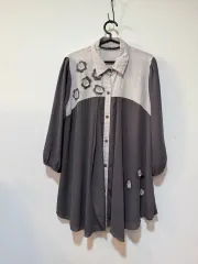フラワー ロング シャツ ONE PIECE XL