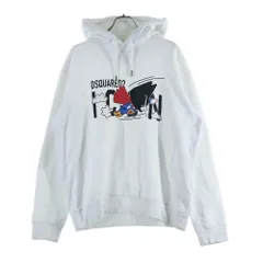 DSQUARED2 (ディースクエアード) 21ss icon graphic hoodie アイコングラフィックフーディ プルオーバースウェットパーカー ホワイト S79GU0025 S25042