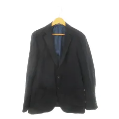 ナノユニバース nano universe The 1st.Floor ジャケット 48 紺 ネイビー 無地 ノッチドラペル 長袖 /MN6 ■GY60