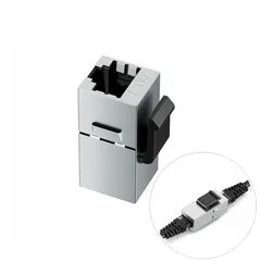 CAT7 LANケーブル中継コネクタ RJ45 8P8C 直通タイプ ギガビット対応 ネットワーク延長アダプター ka10000a721