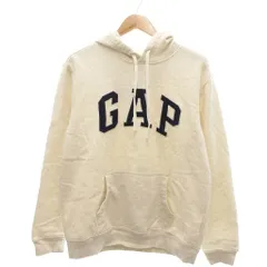 ギャップ GAP パーカー フーディ プルオーバー ロゴワッペン M 白 ホワイト /YJ ■GY59