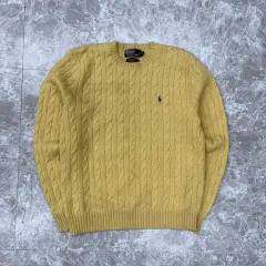 ポロラルフローレン ウール ケーブル メンズ LINE ニット (M)