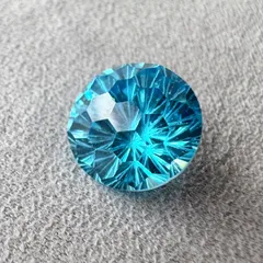 【青系 No.2-b】花火カット ジルコニア 10mm 澄んだ水色｜ピアス・イヤリング制作に