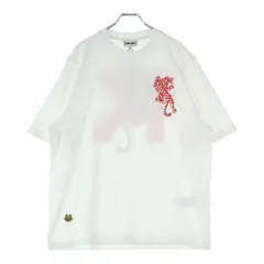 KENZO (ケンゾー) Climbing Tiger Cotton T-Shirt タイガー刺繍 半袖Tシャツ ホワイト FC55TS082CSB