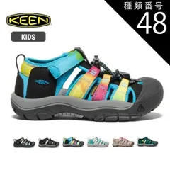 種類48：RAYA.BLK/Y3(22cm) キーン キッズ サンダル ニューポート エイチツー KEEN NEWPORT H2 CILD/YOUTH アウトドアサンダル コンフォートサンダル ニューポート 水陸両用 つま先ガード 洗える 軽量 速乾 夏用 通