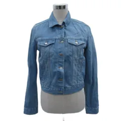 ザラ ZARA デニムジャケット ジージャン Gジャン ミドル丈 M ライトブルー 水色 /SM26 ■GY58