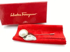 Ferragamo フェラガモ　パールピンブローチ　シルバーのサムネイル