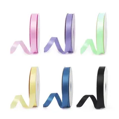 【人気商品】YFFSFDC サテンリボン ラッピングリボン ちょう結び 6色セット 幅10mm 手芸 ラッピング 花材 手作り 装飾 可愛い ギフトリボン