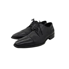 HILTON ヒルトン HALF RUBBER SOLE レザーシューズ ドレスシューズ ブラック イタリア製 サイズ 43のサムネイル