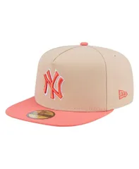 ニューエラ メンズ アクセサリー 帽子 New Era Mens Light BeigeCoral New York Yankees TwoTone Color Pack AFrame 59FIFTY Fitted Hat Light Beige Coral