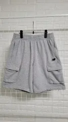 M-100 NBニューバランス グレー カーゴポケット ハーフパンツ スウェット 実寸100まで