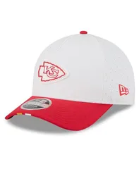 ニューエラ メンズ アクセサリー 帽子 New Era Mens WhiteRed Kansas City Chiefs 2025 NFL Training Camp AFrame 9FORTY Adjustable Hat White Red ホワイト