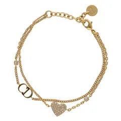 【中古】 Christian Dior ディオール Clair D Lune ブレスレット メタル ＆ クリスタル B2992WOMCY_D03S ゴールド ハートモチーフ 25039632DS