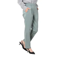 新品 [コムサイズム] [コムサモデルズ] 【美しいベーシックパンツ】ストレッチテーパードパンツ 38-52PK56-205 ミント L