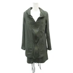 4298 シズカ コムロ SIZUKA KOMURO ジャケット ミドル丈 ワンピース ひざ丈 ノースリーブ 40 カーキ 2点セット /HO41 ■GY58