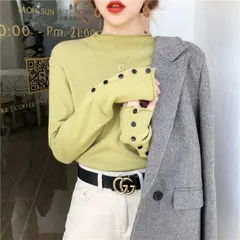 ハーフタートルネック ニット セーター レディース 長袖 秋 冬 インナー トップス ニットセーター 伸縮性 きれいめ シンプル カジュアル スリム 長袖セーター 長袖ニット 韓国ファッション　SA-239