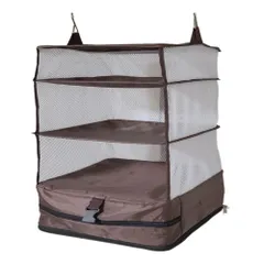 【人気商品】※在庫処分価格※『軽量化 YKKファスナー採用』 クローゼット吊り下げ収納 トラベルポーチ 吊り下げ インナー YKK 圧縮 旅行 出張 旅行 パッキング (ブラウン XL)