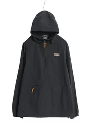 【お得なクーポン配布中!】 エルエルビーン ナイロン アノラック パーカー ジャケット メンズ M / プルオーバー ハーフジップ マンパ パッカブル ブルゾン シンプル 黒