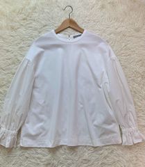 セオリーリュクス 23SS LARINE プルオーバーブラウス 袖口ギャザー L 