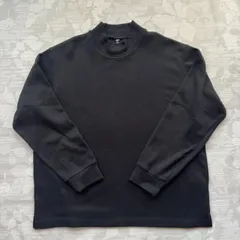 ユニクロ XL ソフトニットフリーモックネックT 長袖 ブラック