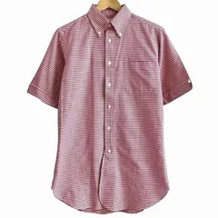 USA製  Brooks Brothers ブルックスブラザーズ Black Fleece ブラックフリース  ギンガムチェック マチ付き BD ボタンダウン 半袖シャツ メンズ BB0