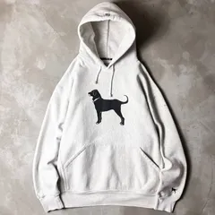 00s The Black Dog ドッグ プリント スウェット フード パーカー XL / 00年代 オールド RW タイプ リバース 犬 プルオーバー トレーナー