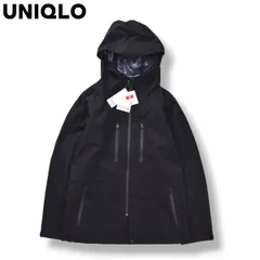 【新品未使用】 【タグ付き】 ユニクロ UNIQLO ブロック テック マウンテン パーカー ナイロン ジャケット ジップアップ ジャンパー ラグランスリーブ M ブラック タウンユース レジャー メンズ