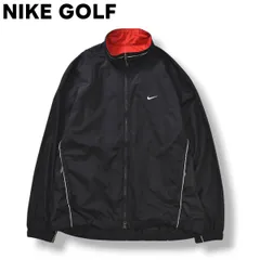 【定番】 ナイキ ゴルフ NIKE GOLF スタンドカラー ウィンド ジャケット ジップアップ ジャンパー スウッシュ ロゴ クライマフィット CLIMAFIT M ブラック x レッド スポーツ カジュアル ウェア メンズ
