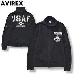 【定番】 アヴィレックス PX AVIREX US AIR FORCE プリント ジップアップ スウェット ジャケット トレーナー スタンドカラー 裏地 パイル L ブラック ミリタリー ストリート アメリカ軍 米軍 空軍 メンズのサムネイル