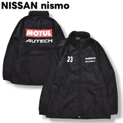 日産 NISSAN ニッサン ニスモ nismo オーテック AUTECH モチュール MOTUL プリント ナイロン ジャケット ラグランスリーブ LL ブラック レーシング モーター スポーツ 自動車 企業物 メーカー グッズ メンズ