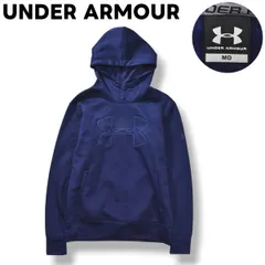 【定番】 アンダーアーマー UNDER ARMOUR ストームワン STORM1 スタンドネック パーカー トレーナー ジャージ 裏起毛 ロゴ プリント 刺繍 MD ネイビー スポーツ カジュアル ウェア メンズ