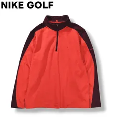 ナイキ ゴルフ NIKE GOLF ハーフジップ トラック ジャケット ジャージ スタンドカラー スウッシュ ロゴ 刺繍 ドライフィット DRI－FIT XL レッド スポーツ ウェア タウンユース レジャー メンズ