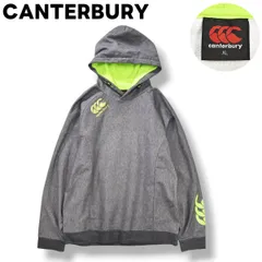 【定番】 カンタベリー CANTERBURY パーカー スウェット トレーナー フーディー ラグランスリーブ 裏起毛 刺繍 プリント ロゴ XL グレー スポーツ カジュアル ウェア タウンユース レジャー メンズ