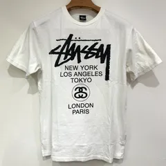 【楠本質店/元住吉】ステューシー　STUSSY　ワールドツアー　World Tour Tee　両面プリント　Tシャツ　サイズ：M　メンズ　ホワイト