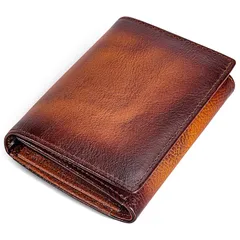 【新品】 [DCLKO] 財布 メンズ 2つ折り 本革 二つ折り財布 コンパクト ミニ財布 大容量 レザー 本革 メンズ財布 メンズ 折りたたみ 小さい さいふ 一流の革職人が作る 男性用 (k.キャメル) 1