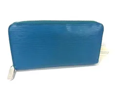 LOUIS VUITTON ルイヴィトン 長財布 エピ ジッピーウォレット M60311 シアン レザー ユニセックス ラウンドファスナー シルバー金具