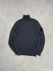 STONE ISLAND ストーンアイランド ワッペン グレー タートルネック ニット