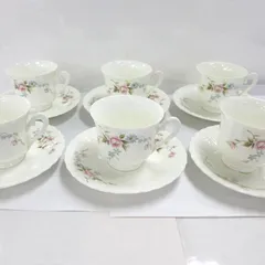 【希少】ヴィンテージ Nittoroyal ニットーロイヤル（ノリタケ）ボーンチャイナ カップ＆ソーサー ６客セット　公田店