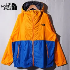 ノースフェイス THE NORTH FACE ナイロンジャケット XXL 2XL オレンジ ブルー ロゴ刺繍 薄手 マウンテンパーカー オーバーサイズ ビッグシルエット Y2K ストリート アメカジ テック 古着 A562