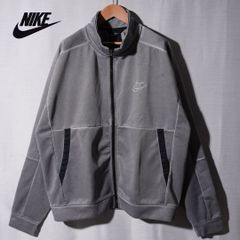 ナイキ NIKE トラックジャケット XL グレー ヴィンテージ 加工 ロゴ刺繍 90s デザイン ラグラン フェード ジャージ オーバーサイズ ビッグシルエット スポーツウェア ストリート 古着 A765