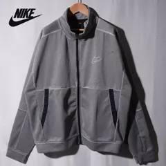ナイキ NIKE トラックジャケット XL グレー ヴィンテージ 加工 ロゴ刺繍 90s デザイン ラグラン フェード ジャージ オーバーサイズ ビッグシルエット スポーツウェア ストリート 古着 A765
