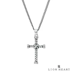 ライオンハート LH-1 ノット クロス ネックレス サージカルステンレス 金属アレルギー対応 シルバー 十字架 メンズ ブランド LION HEART