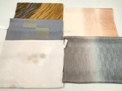 平和屋着物★和装小物　帯揚げ5枚セット　正絹　全て丹後ちりめん　逸品　未使用　CABD8652ju