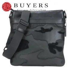 【中古】 コーチ ショルダーバッグ カモフラージュ F11588 レザー ナイロン スエード ブラック 斜め掛け 迷彩 クロスボディ カジュアル メンズ 男性 COACH