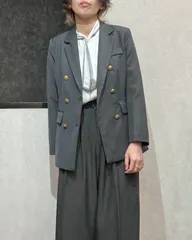 金ボタンダブルジャケット【Gray】