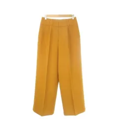 ロートレアモン LAUTREAMONT パンツ 38 からし マスタード タック入り ワイドシルエット 無地 /CK51 ■ECC001
